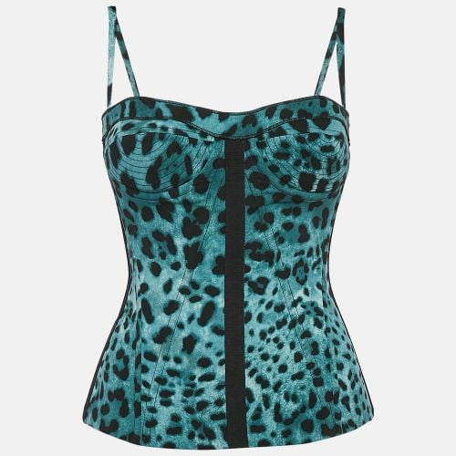 Leopard Print Satin Corset Top S - Dolce & Gabbana - Modalova