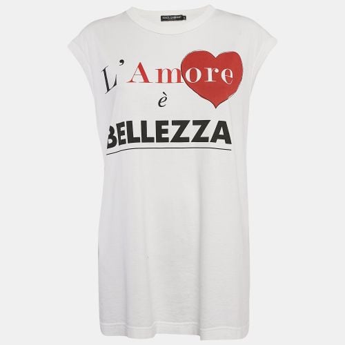 Cotton L'Amore E Bellezza Printed Tank Top S - Dolce & Gabbana - Modalova