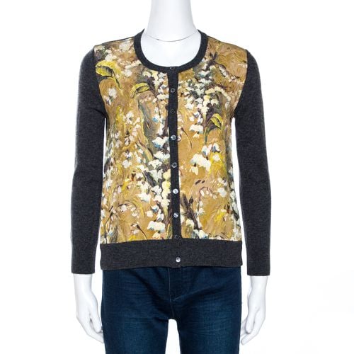 Floral Jacquard Panelled Wool Cardigan S - Dolce & Gabbana - Modalova