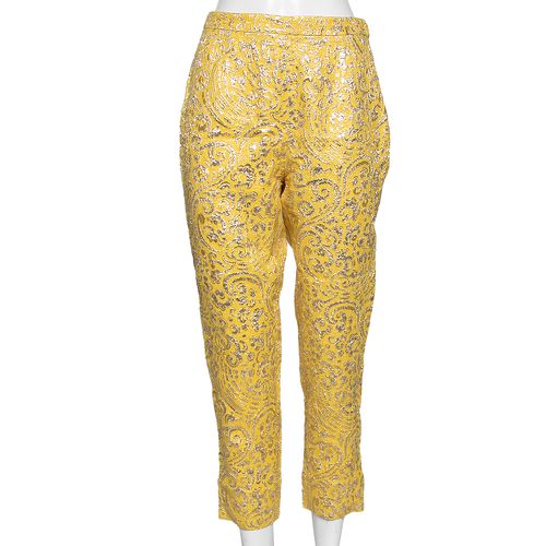 Lurex Floral Jacquard Cropped Pants S - Dolce & Gabbana - Modalova