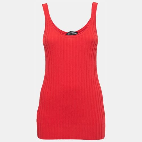 Cotton Rib Knit Tank Top M - Dolce & Gabbana - Modalova