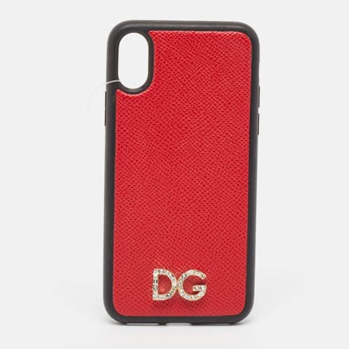 Black DG Logo Crystals iPhone X Case - Dolce & Gabbana - Modalova