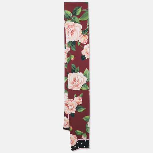 Exclusive Rose Print Silk Scarf - Dolce & Gabbana - Modalova