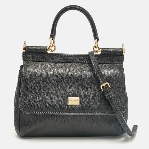 Leather Small Miss Sicily Top Handle Bag - Dolce & Gabbana - Modalova