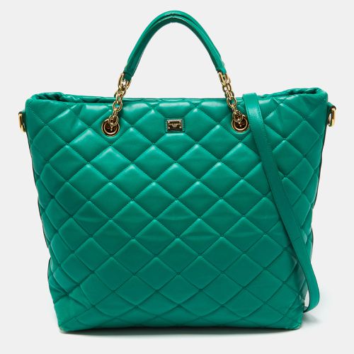 Quilted Leather Chain Shopper Tote - Dolce & Gabbana - Modalova