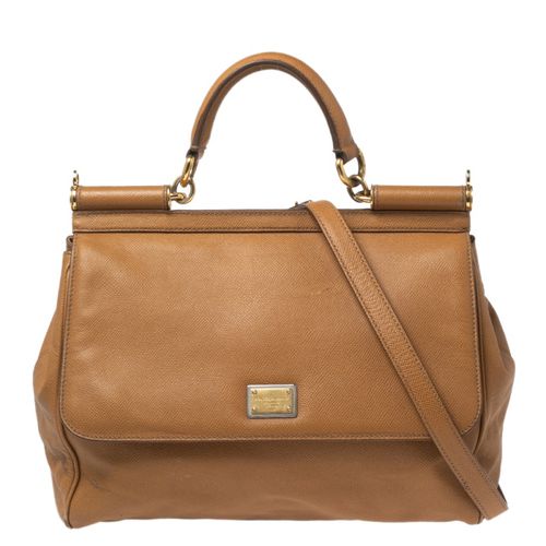 Light Leather Large Miss Sicily Top Handle Bag - Dolce & Gabbana - Modalova