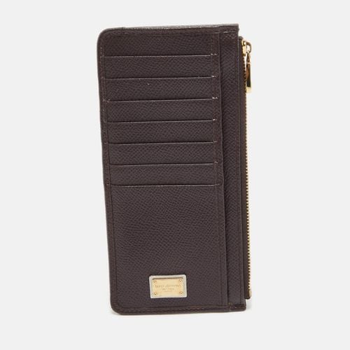 Leather Long Zip Card Holder - Dolce & Gabbana - Modalova