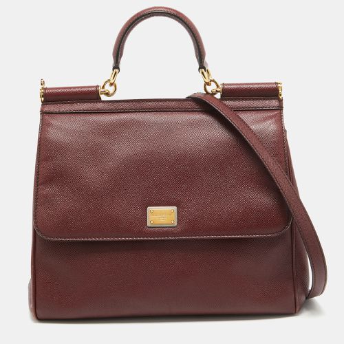 Leather Large Miss Sicily Top Handle Bag - Dolce & Gabbana - Modalova