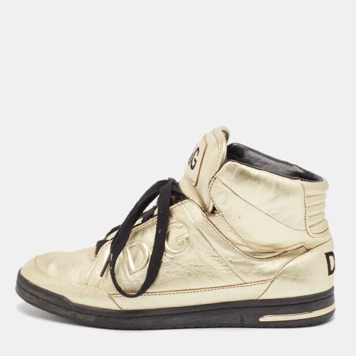 Leather High Top Sneakers Size 37.5 - Dolce & Gabbana - Modalova