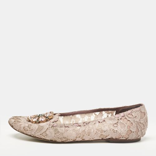 Light Lace Taormina Smoking Slippers Size 40 - Dolce & Gabbana - Modalova