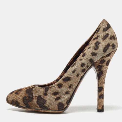 Canvas Leopard Print Pumps Size 37 - Dolce & Gabbana - Modalova