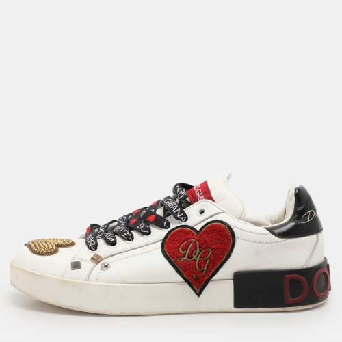 Leather Portofino Heart Low Top Sneakers Size 39 - Dolce & Gabbana - Modalova