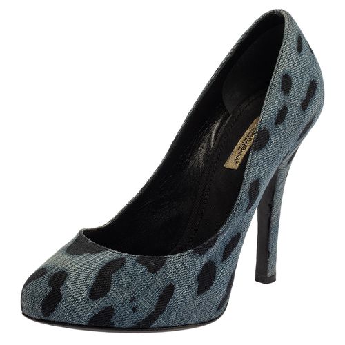 Leopard Print Denim Pumps Size 37 - Dolce & Gabbana - Modalova