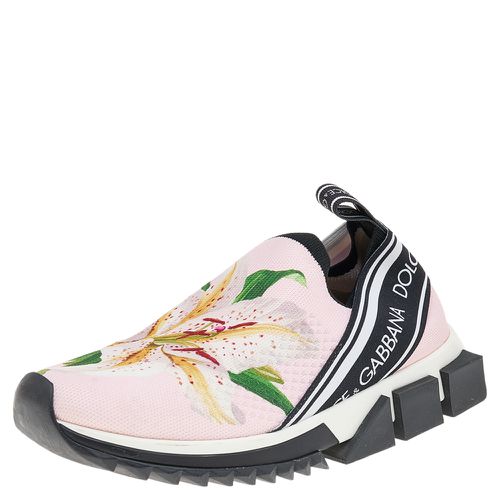 Knit Fabric Sorrento Slip on Sneakers Size 37.5 - Dolce & Gabbana - Modalova