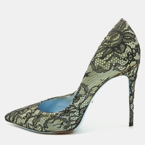 Two Tone Lace and Patent Pointed Toe Pumps Size 37.5 - Dolce & Gabbana - Modalova