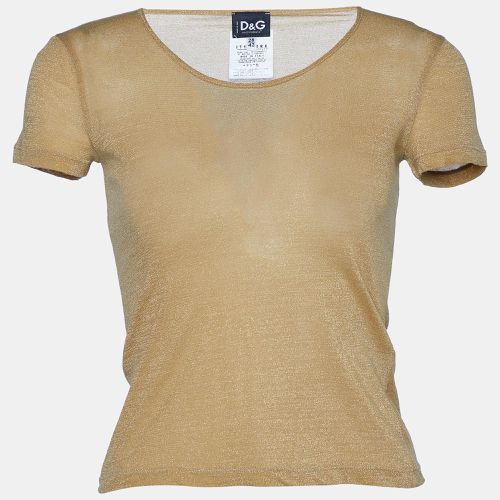 D&G Metallic Gold Lurex Top M - D&G - Modalova