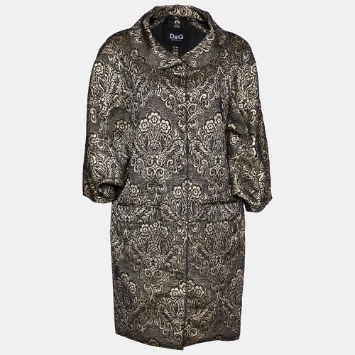 Gold Brocade Oversized Coat M - D&G - Modalova