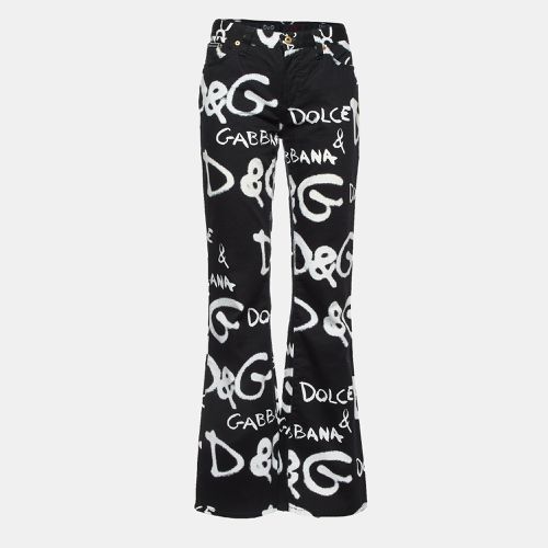 Logo Print Denim Wide-Leg Jeans M - D&G - Modalova