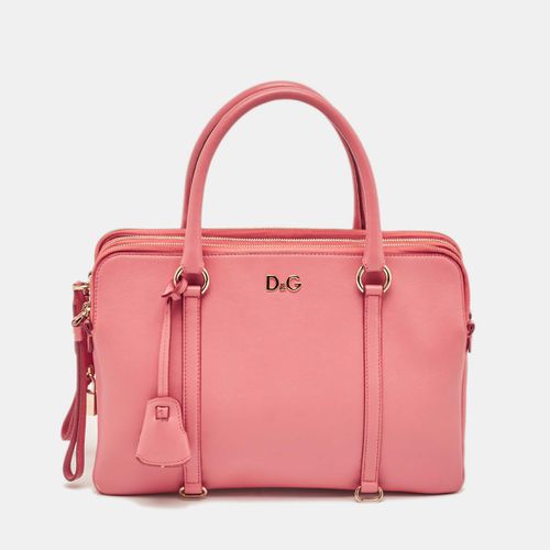 D&G Pink Leather Lily Twist Satchel - D&G - Modalova