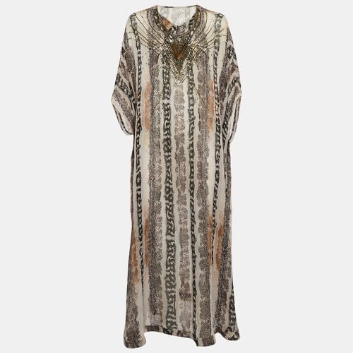 Printed Silk Clare Beaded Sheer Maxi Kaftan L - Diane Von Furstenberg - Modalova