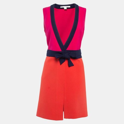 Orange Crepe Wrap Mini Dress S - Diane Von Furstenberg - Modalova