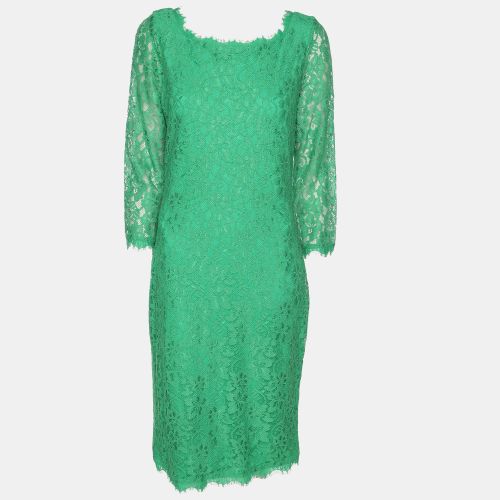 Lace Full Sleeves Midi Dress L - Diane Von Furstenberg - Modalova