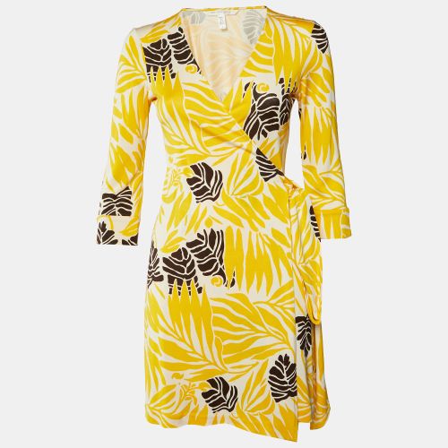 Vintage Printed Silk Julian Mini Wrap Dress M - Diane Von Furstenberg - Modalova