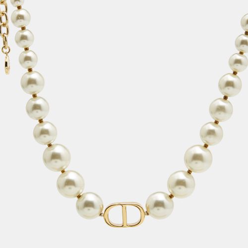 Montaigne Faux Pearl Tone Choker Necklace - Dior - Modalova