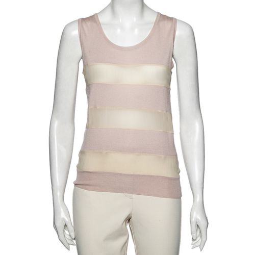 Bicolor Wool and Silk Striped Sleeveless Jumper M - Dior - Modalova