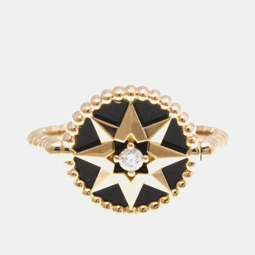 Christian Rose Des Vents Ring Gold 18K Fashion Onyx Band Ring Gold - Dior - Modalova