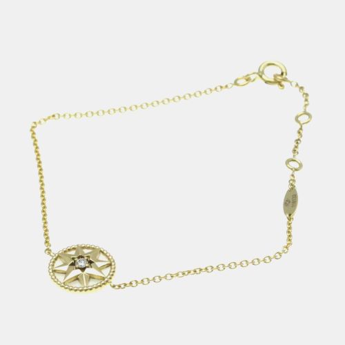 Christian Rose Des Vents Bracelet Gold 18K Diamond Mother Of Pearl Charm Bracelet Gold - Dior - Modalova