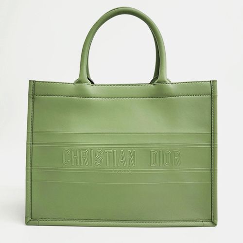 Christian Leather Medium Book Tote Bag - Dior - Modalova