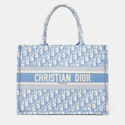 Sky Oblique Canvas Book Tote Bag - Dior - Modalova