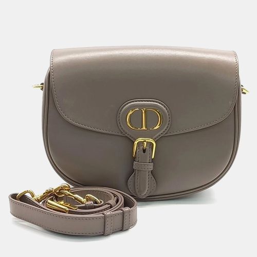 Brown Leather Medium Bobby Shoulder Bag - Dior - Modalova