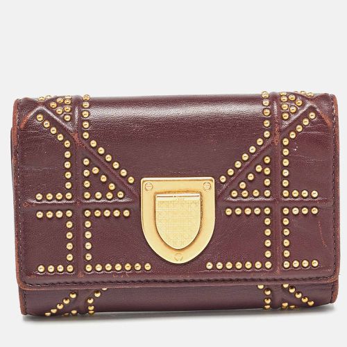 Leather Studded ama Trifold Wallet - Dior - Modalova