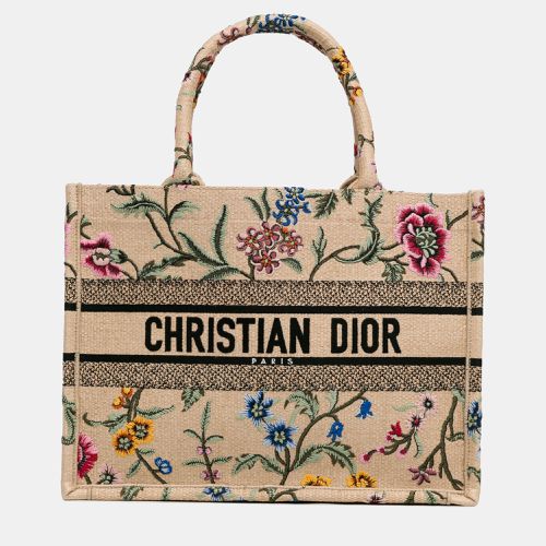 Medium Raffia Petite Fleurs Book Tote - Dior - Modalova