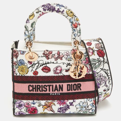 Floral Embroidered Canvas Medium Lady D-Lite Tote - Dior - Modalova