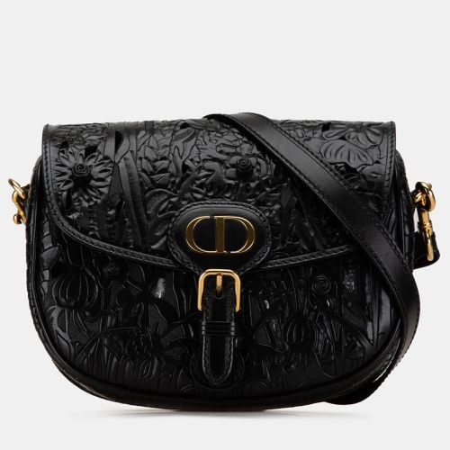 Leather Medium Floral Applique Bobby Shoulder Bag - Dior - Modalova