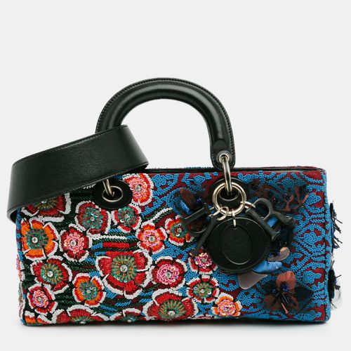 Multicolour Beaded Flower Embellished Lady D Joy Medium Bag - Dior - Modalova