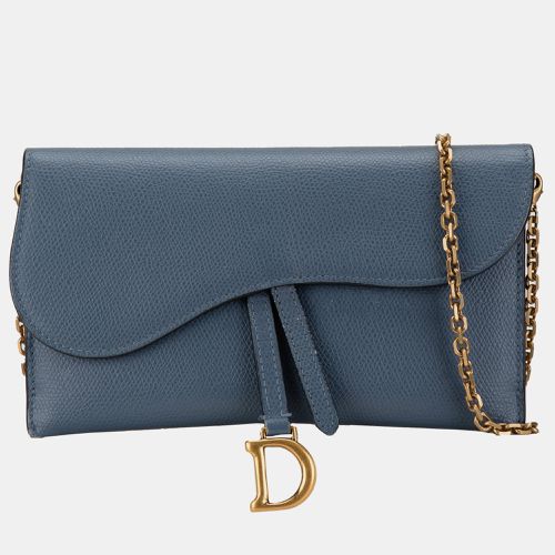 Leather Saddle Wallet On Chain - Dior - Modalova