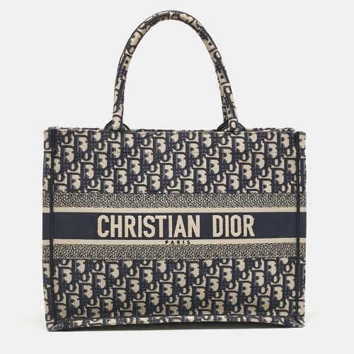 Oblique Embroidered Canvas Medium Book Tote - Dior - Modalova