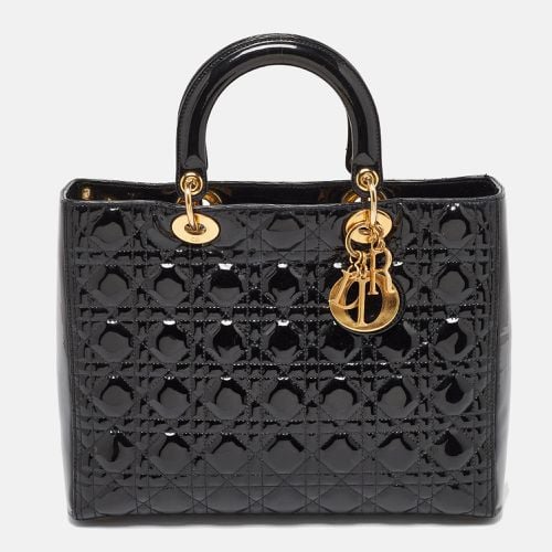 Cannage Patent Leather Large Lady Tote - Dior - Modalova