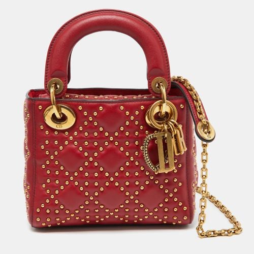 Leather Mini Studded Supple Lady Tote - Dior - Modalova