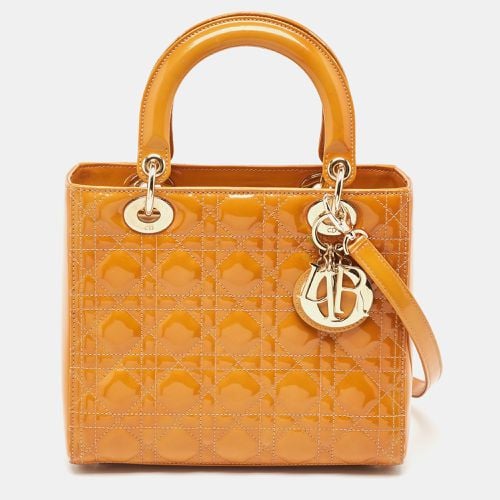 Cannage Patent Leather Medium Lady Tote - Dior - Modalova