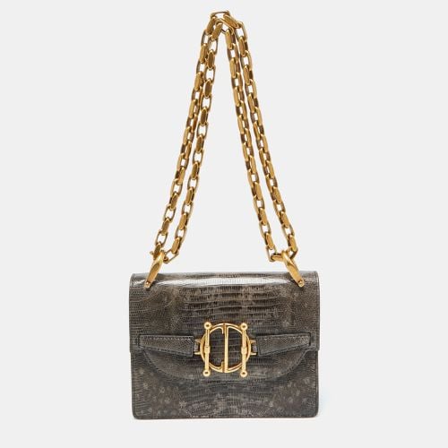 Grey/ Lizard Direction Flap Bag - Dior - Modalova