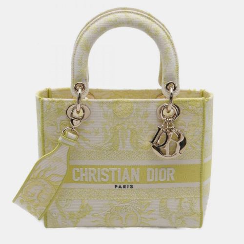 Christian Yellow Canvas LADY D-LITE Medium Handbag - Dior - Modalova