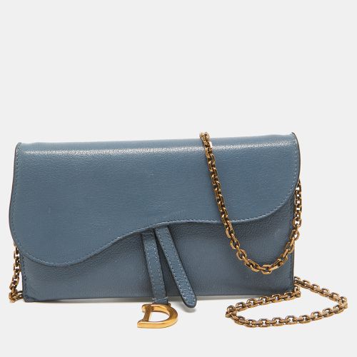 Leather Saddle Wallet On Chain - Dior - Modalova