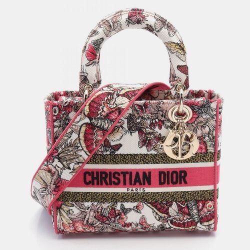 Christian White Multicolor Lady Canvas Bag - Dior - Modalova