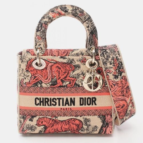 Christian Red Canvas LADY D-LITE Medium Handbag - Dior - Modalova