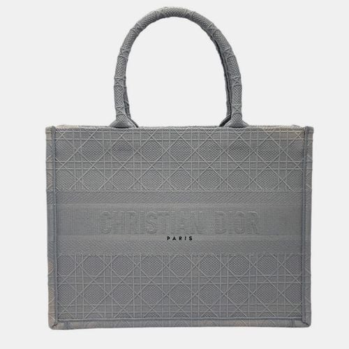 Christian canvas gray book medium tote bag - Dior - Modalova